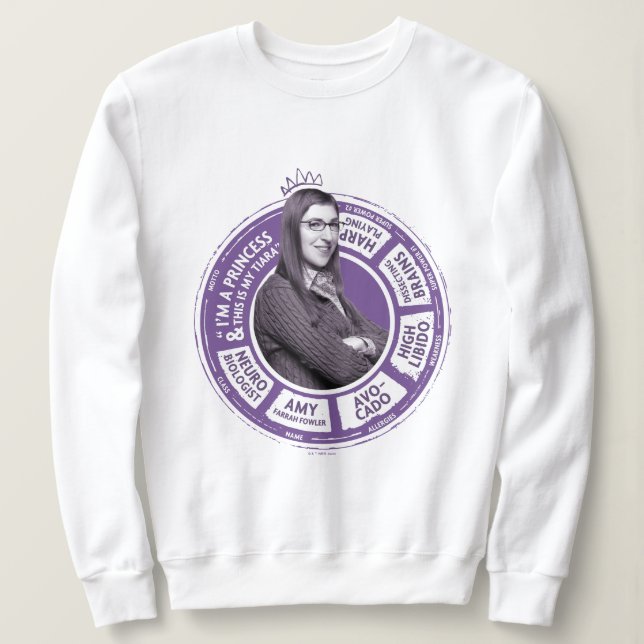 Amy Farrah Fowler Info Graphic T Shirt (Design framsida)