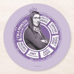 Amy Farrah Fowler Info Graphic Underlägg Papper Rund