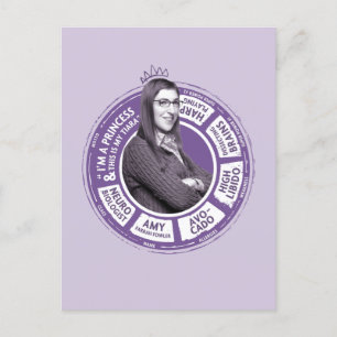 Amy Farrah Fowler Info Graphic Vykort