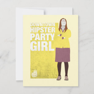 Amy   Hipster Party Girl Anteckningskort