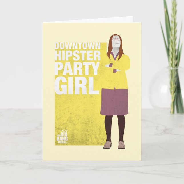 Amy | Hipster Party Girl Kort (Framsida)