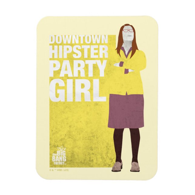 Amy | Hipster Party Girl Magnet (Vertikal)