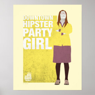 Amy Hipster Party Girl Poster