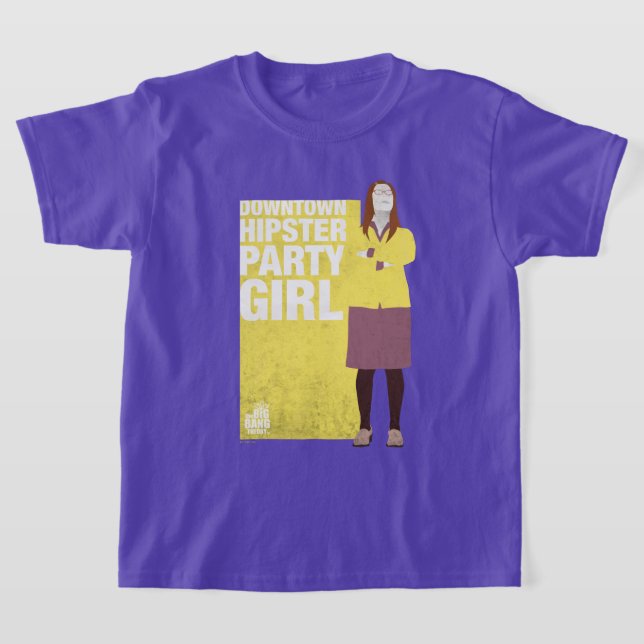 Amy | Hipster Party Girl T Shirt (Laydown)