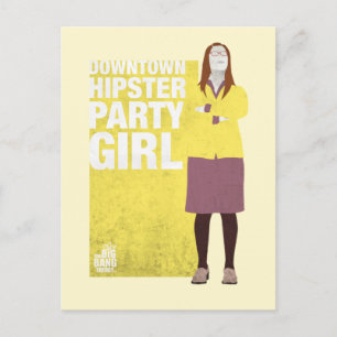 Amy   Hipster Party Girl Vykort