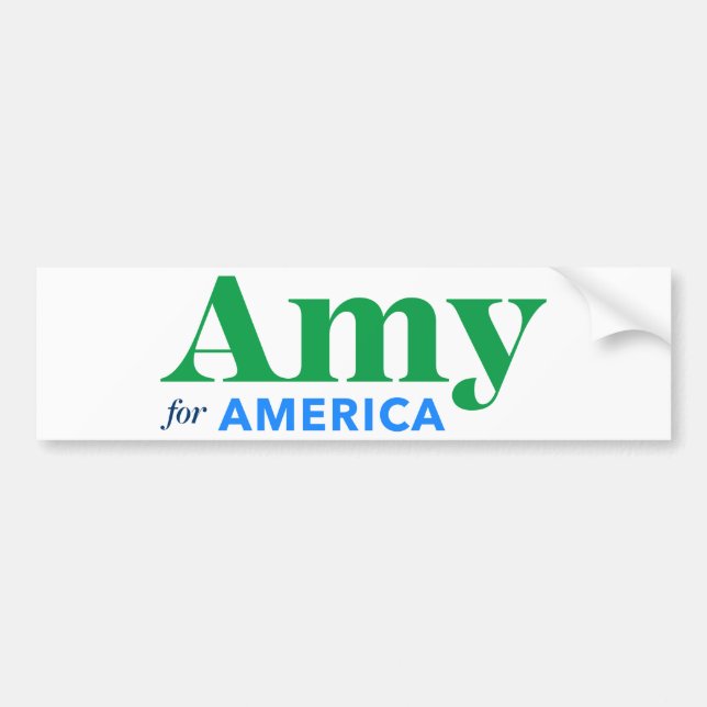 Amy Klobuchar 2020 Amy till president Bildekal (Framsidan)