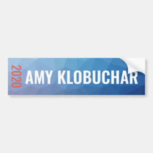 Amy Klobuchar 2020 geometriska blått Bildekal