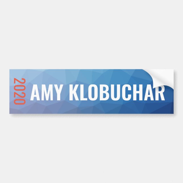 Amy Klobuchar 2020 geometriska blått Bildekal (Framsidan)
