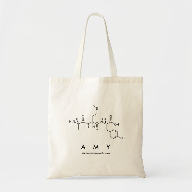 Amy peptide namn bag tygkasse (Framsidan)