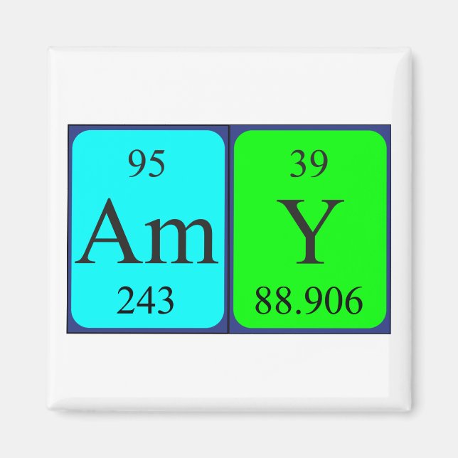 Amy Periodisk bord namn magnet (Framsidan)