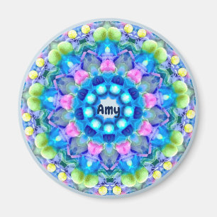 AMY ~ Personlig Påsk Mönster Fractal ~ Magnet