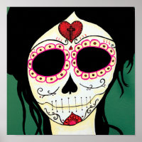 Amy Sugar Skull Skeleton Skriv ut