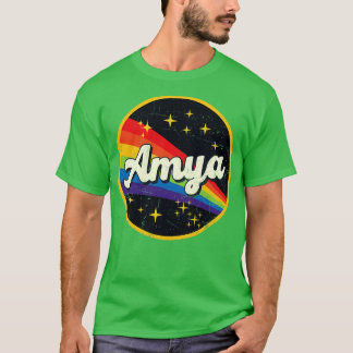 Amya Rainbow in Space Vintage GrungeStyle T Shirt