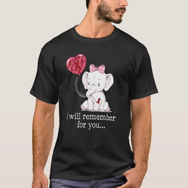 Amyloidos Awareness Elephant T Shirt (Framsida)