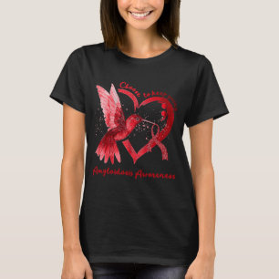 Amyloidos Awareness Hummingbird Ribbon Semiolon T Shirt