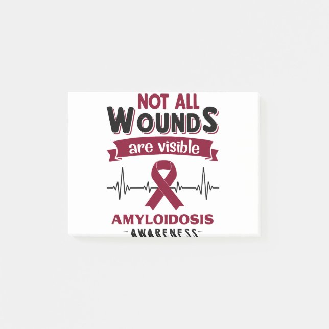 Amyloidos Awareness Month Ribbon Gifts Post-it Block (Framsida)
