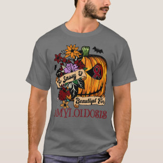 Amyloidos Awareness retro halloween skrämmande pum T Shirt