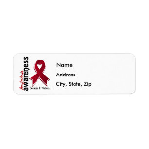 Amyloidosismedvetenhet 5 returadress etikett
