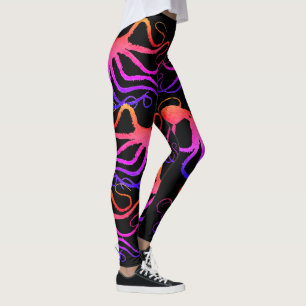 Amys bläckfisk på svarten - damasker leggings