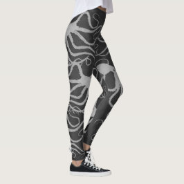 Amys bläckfiskgrå färg på grå färg - damasker leggings