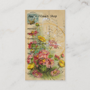 Amy's Flower Shop Visitkort