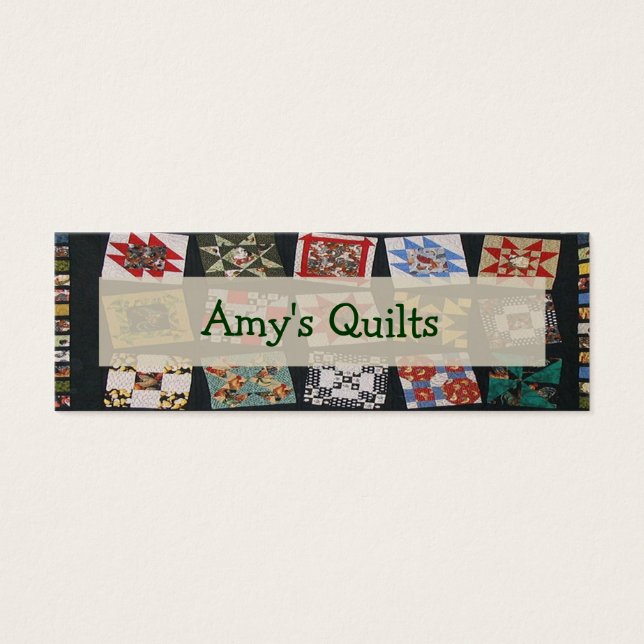 Amy's Quilt Märkre Litet Visitkort (Framsidan)