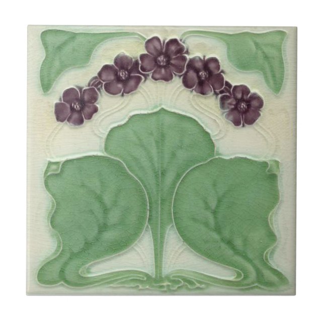 AN102 Art nouveau Reproduction Antique Tile Kakelplatta (Framsidan)