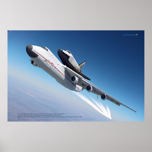 An-225 Mrija & Buran: Rymdlegender Poster (Framsidan)