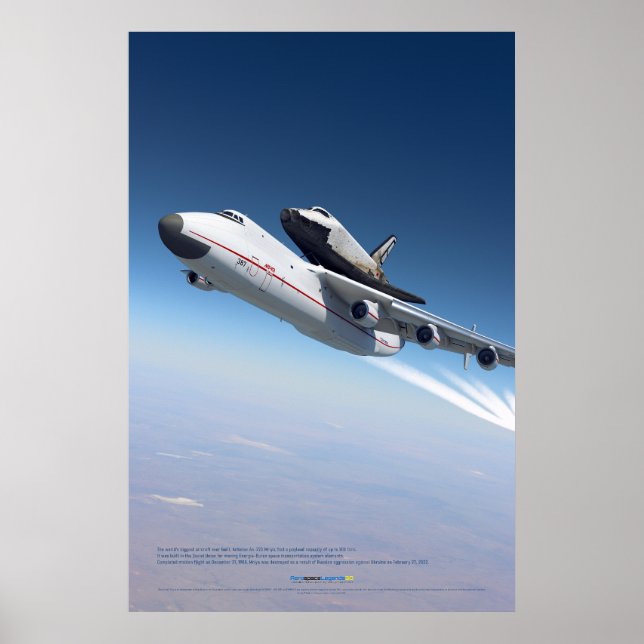 An-225 Mriya & Buran i skyn Poster (Framsidan)