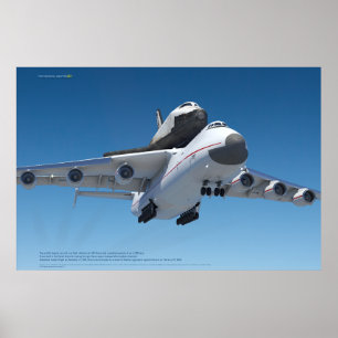 An-225 Mriya & Buran i skyn Poster