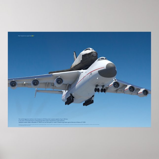 An-225 Mriya & Buran in the Sky Poster (Framsidan)