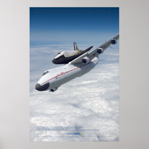 An-225 Mriya Plan med Buran Rymdfärja Affisch