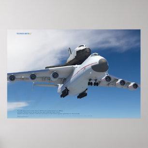 An-225 Mriya-plan med Buran-rymdfärja Poster