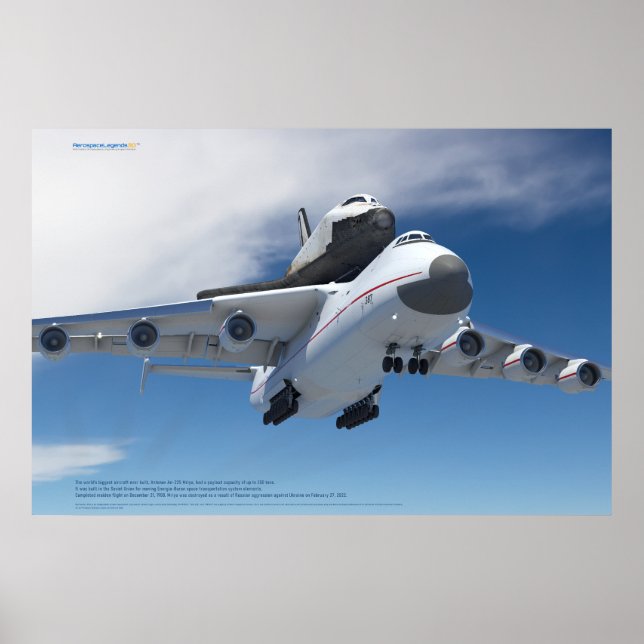 An-225 Mriya-plan med Buran-rymdfärja Poster (Framsidan)