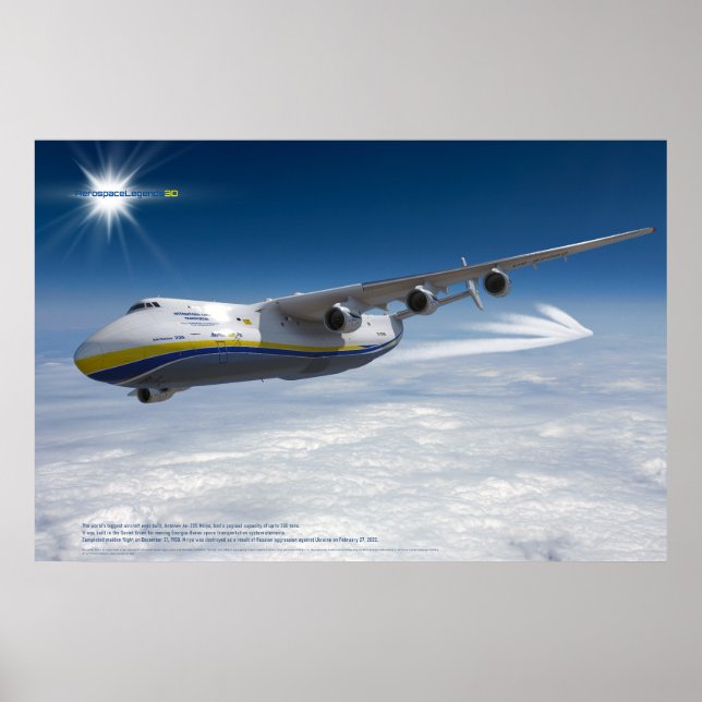An-225 Mriya: Världens största flygplan 3D-plakat Poster (Framsidan)