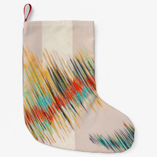 An abstract painting; jagged lines arranged in irr liten julstrumpa
