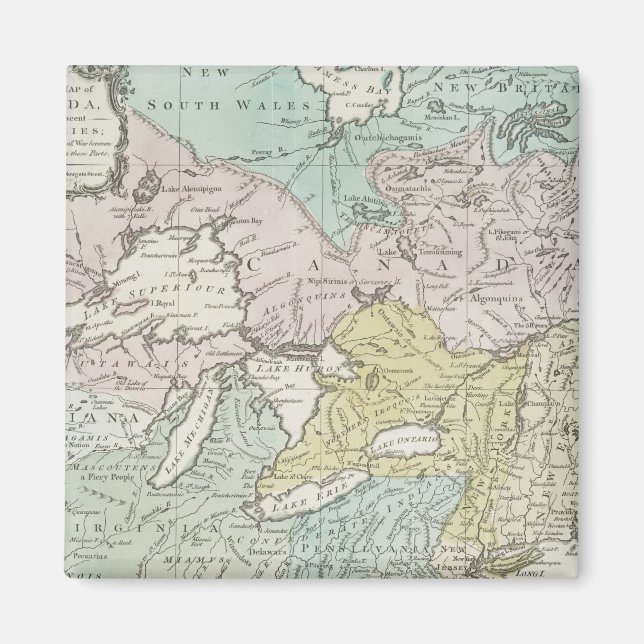 An Accurate Karta of Canada, 1761 Magnet (Framsidan)