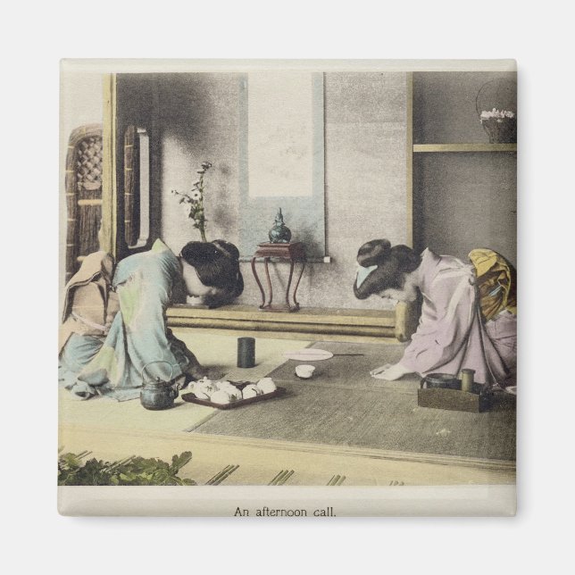 An Aeftermiddag Call, c.1880 (handalbumen av färga Magnet (Framsidan)