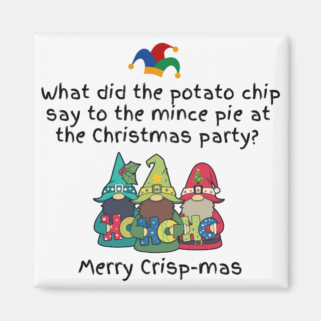 An Amusing jul Mince Paj Joke Magnet (Framsidan)