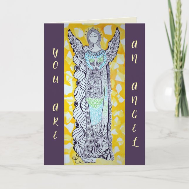 AN ANGEL THANK YOU CARD TACK KORT (Framsida)