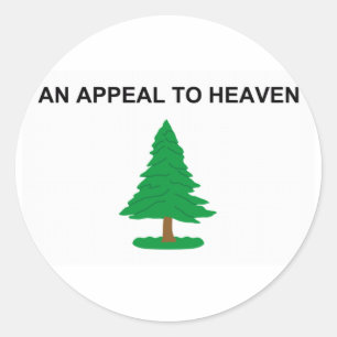 An_Appeal_to_Heaven_Flag klistermärkear Runt Klistermärke