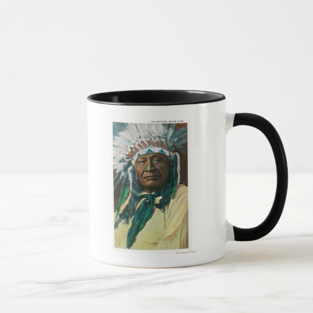 An Arapahoe indisk Chief PortraitColorado Mugg (Höger)