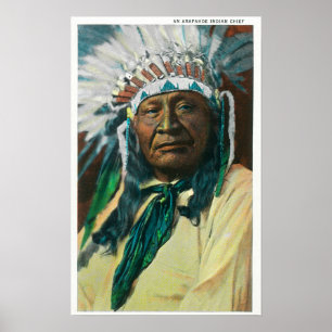An Arapahoe indisk Chief PortraitColorado Poster
