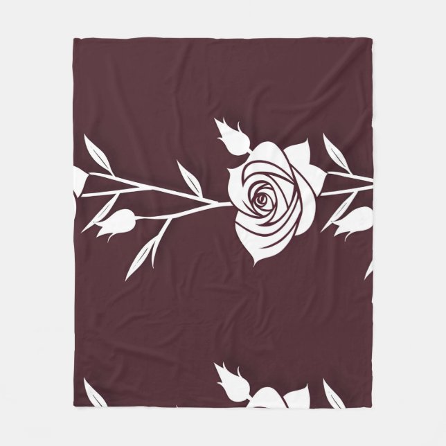 An Arrangement  Of Minimalist Single Line Roses  Fleecefilt (Framsidan)