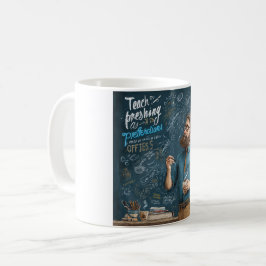 An Artistic Illustration of a Teacher Kaffemugg