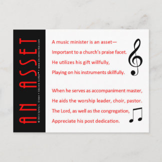 An Asset (musikminister) Vykort
