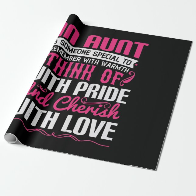 An Aunt Is Someone Special To Remember With Warmth Presentpapper (Utrullad)