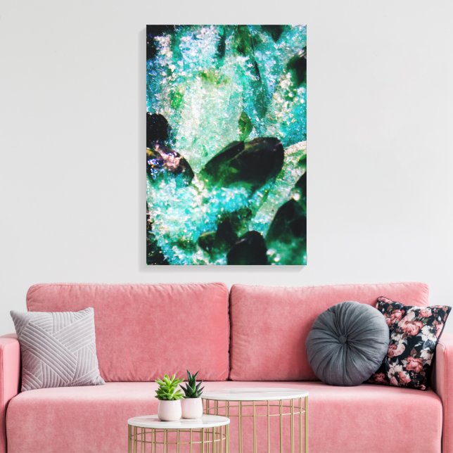 An Aura of Emeralds Canvastryck (Insitu (Vardagsrum))