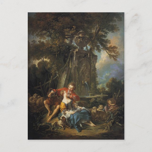 An Autumn Pastoral - François Boucher Vykort (Framsida)