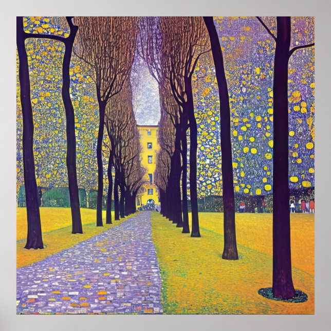 An Avenue in Autumn Park Poster (Framsidan)